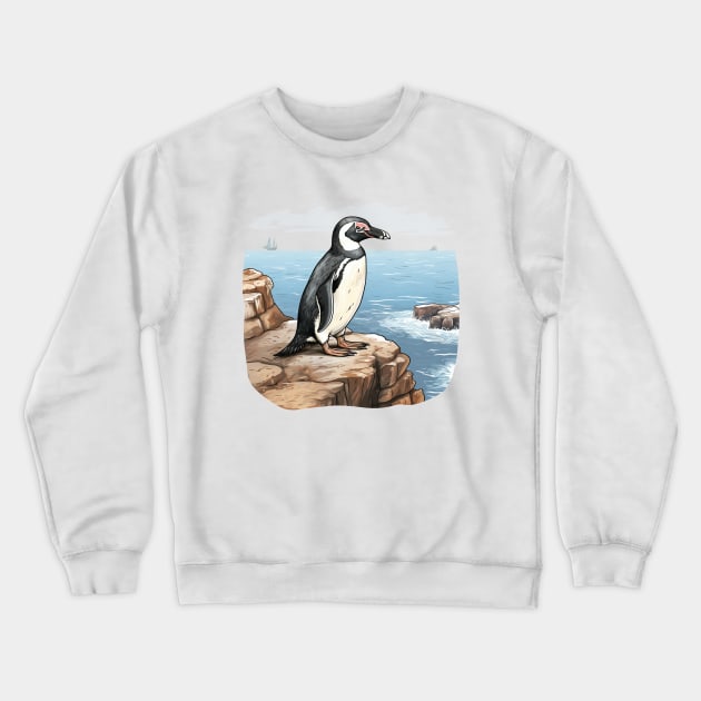 Galapagos Penguin Crewneck Sweatshirt by zooleisurelife